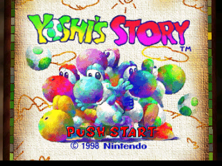 Yoshi's Story title screen for Nintendo 64